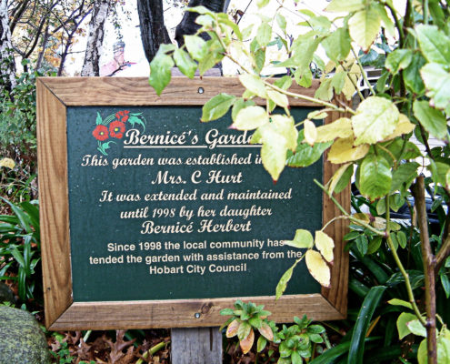 Sign in Bernice's Garden