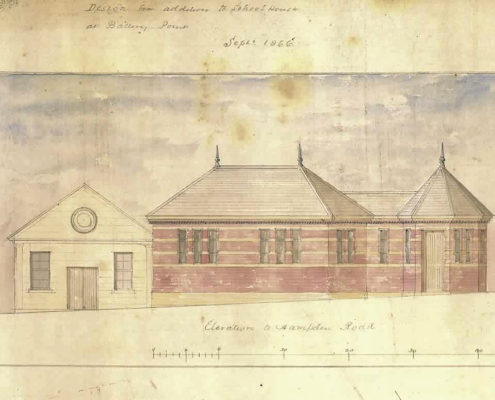 Early plans of hall